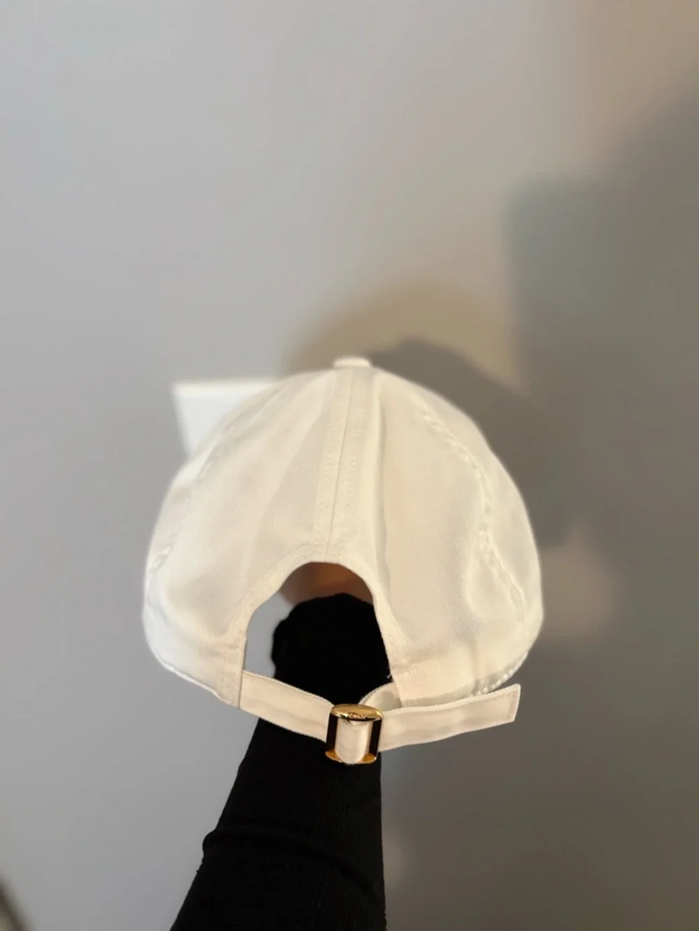 Celine White Embroidered Triomphe Baseball Cap size M- worn once- authentic